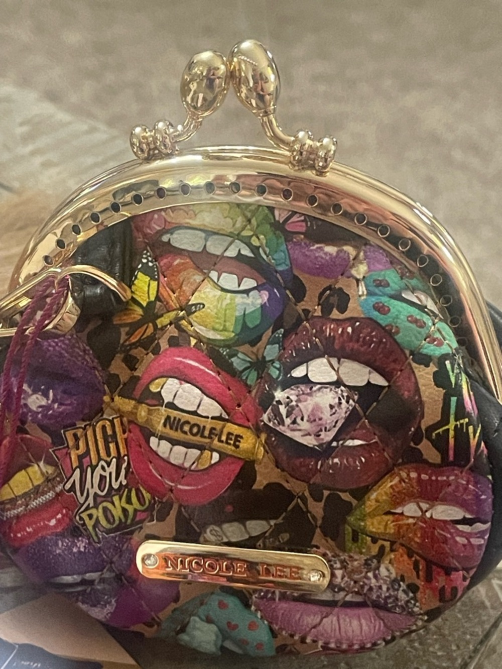 NWT Nicole Lee "All Emotion" 
Kiss Lock Mini Wristlet - Picture 2 of 6